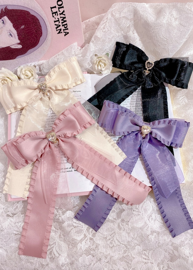 Pastel Big Ribbon Hair Accessory