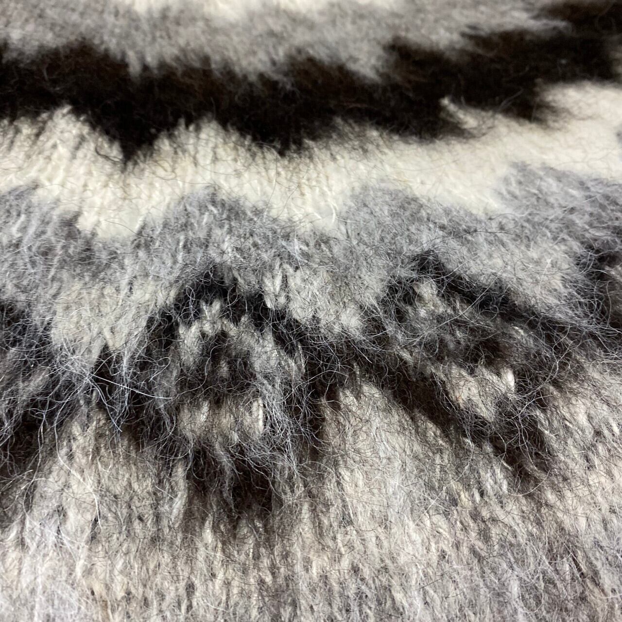 ビンテージCASAアルパカウール100%ニットセータージグザグ幾何学