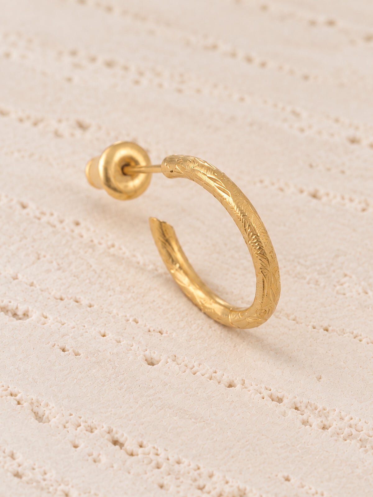 316L hawaiian hoop pierce（ 1㎜ 片耳用 ）#p01 | rani
