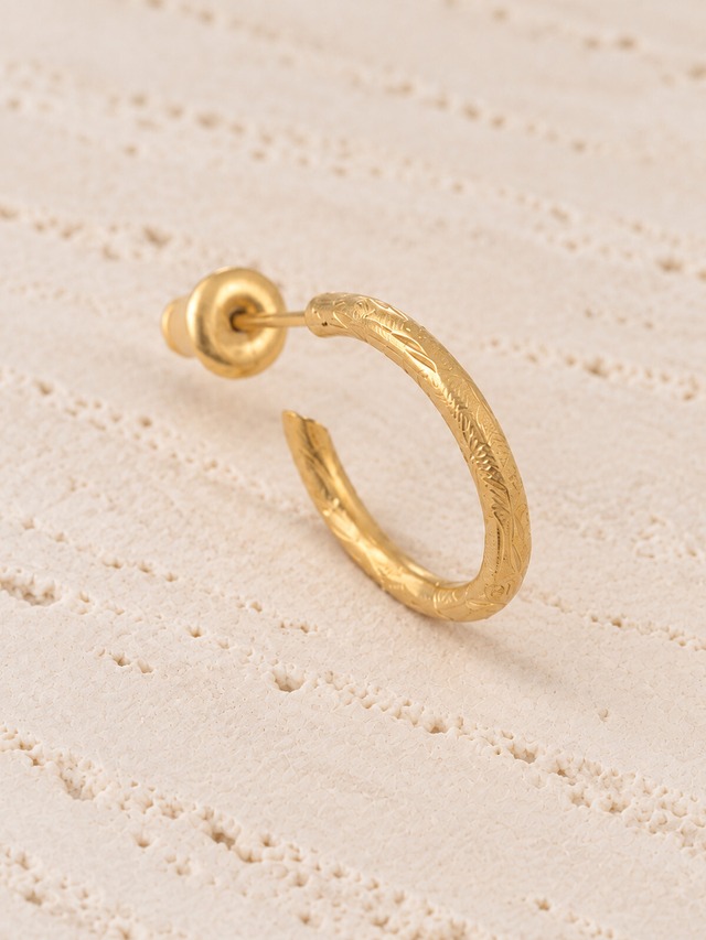 316L hawaiian hoop pierce（ 1㎜ 片耳用 ）#p01