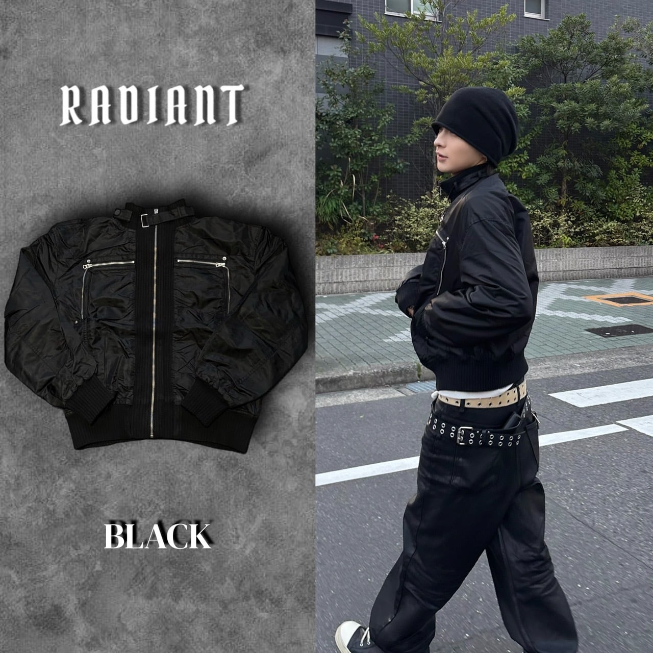 【完売品！】値下げ交渉可能RADIANT らんくん leather jacket Leather jacket, leather jacket, punching leather jacket | Kadoya