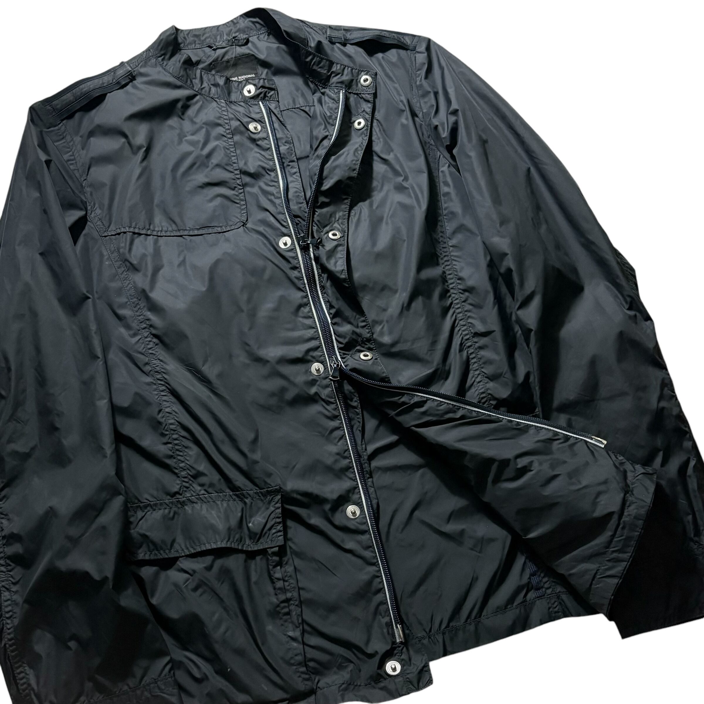 【CNC Costume National】Single Riders JKT CoSTUME NATIONAL HOMME black nylon riders jacket | NOIR ONLINE
