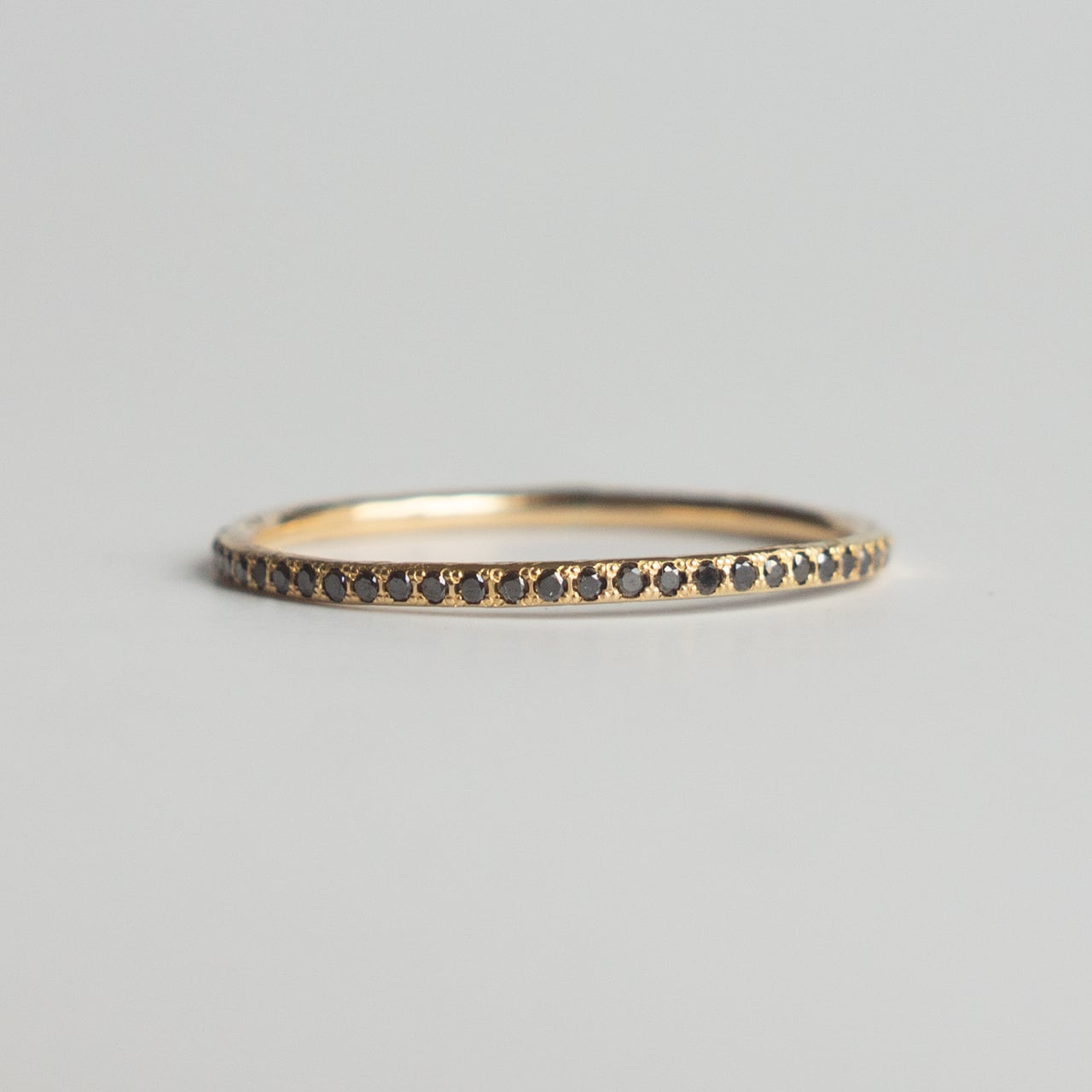 Rock Half Eternity Ring W1.2 / Black Diamond K18 | Kumiko Taya jewelry