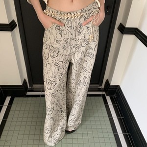 Floral Print Wide Pants 502678