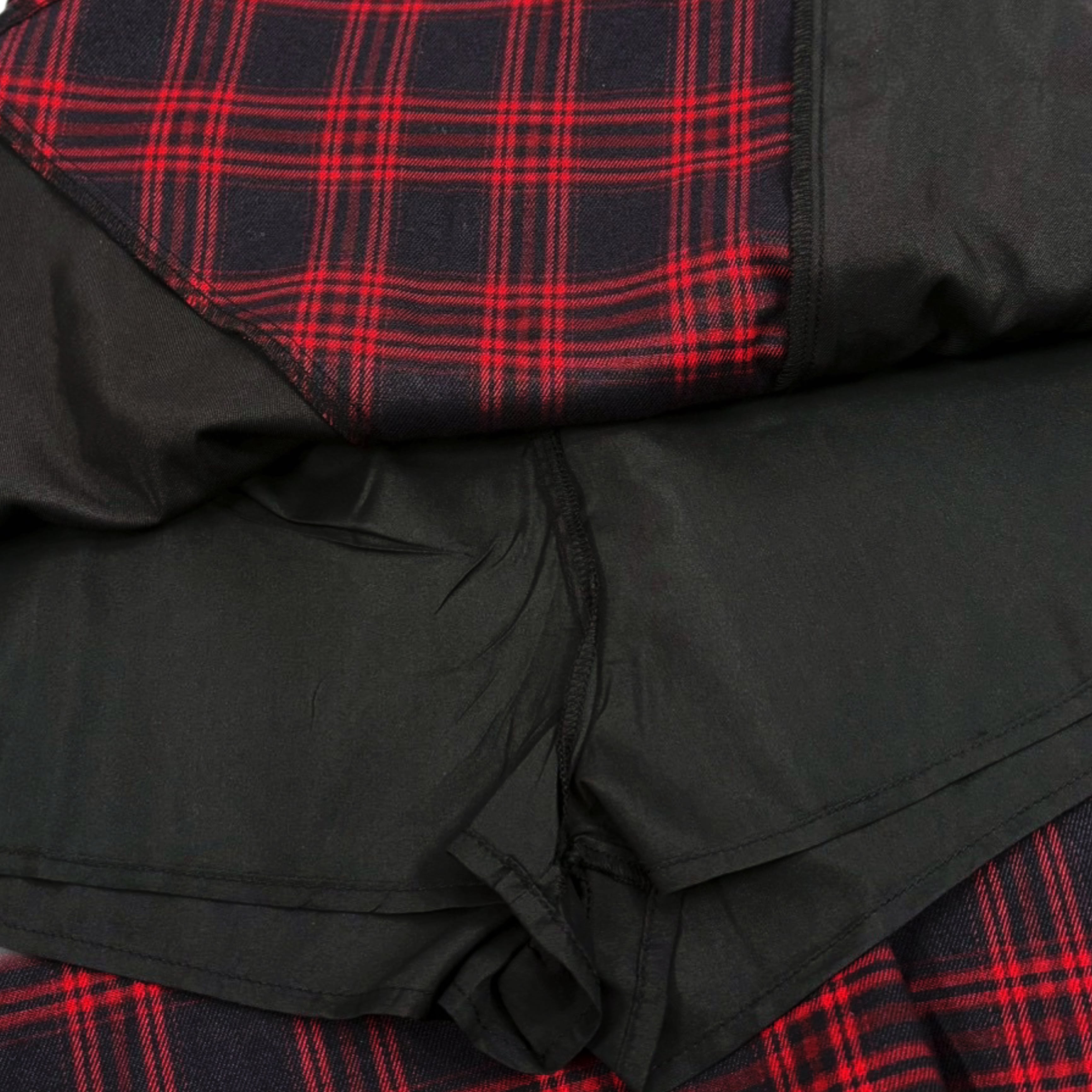 GOTHIC RED CHECKインパン付きスカート【取り外し可能チェーン付き