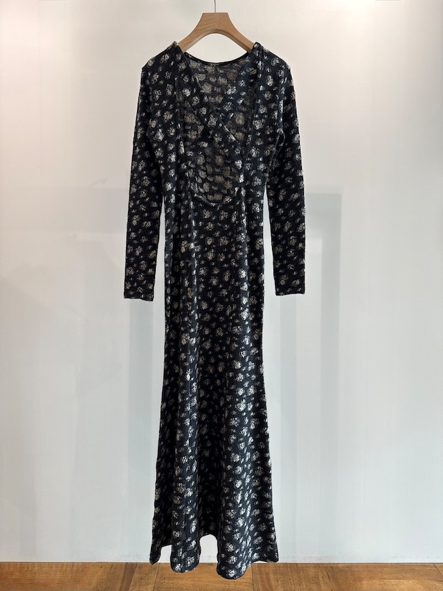 ERiKOKATORi/ EK13-2-3 flower wool backless dress flower