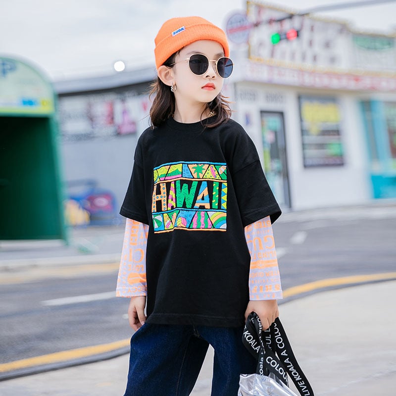 Tシャツ シャツ スプリングオータムプリント ロング 春物 秋物 トレンディボーイ20756413197