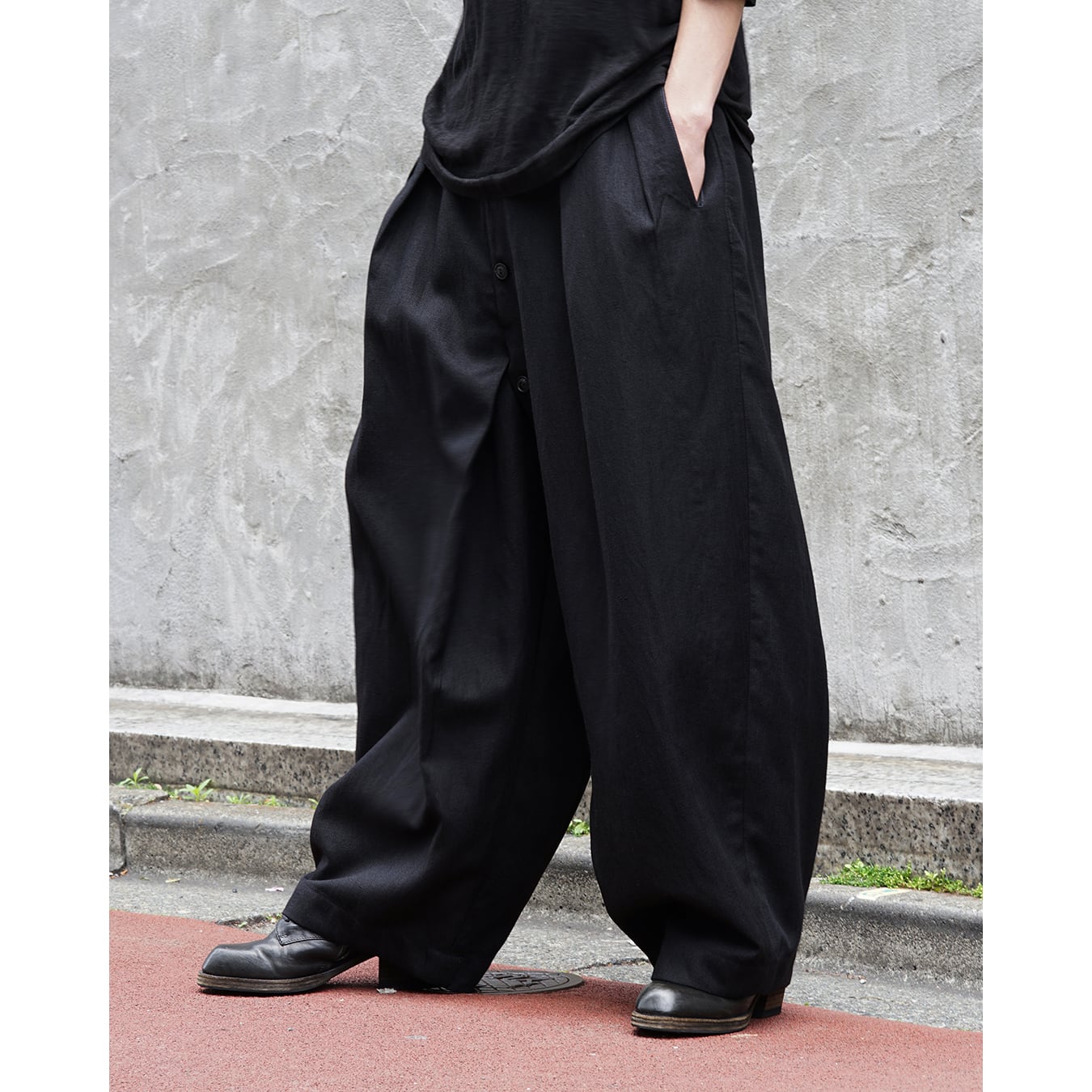 Professor.E ](プロフェッサーイー) 26SS-PE-TRL-03 Button Daft Pants