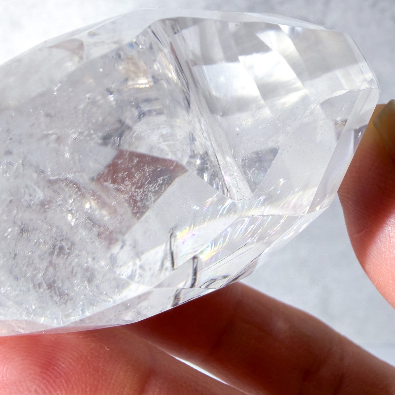 クリアクォーツ　ファセットカットハート01 ハート ＊ Clear Quartz ＊ 天然石