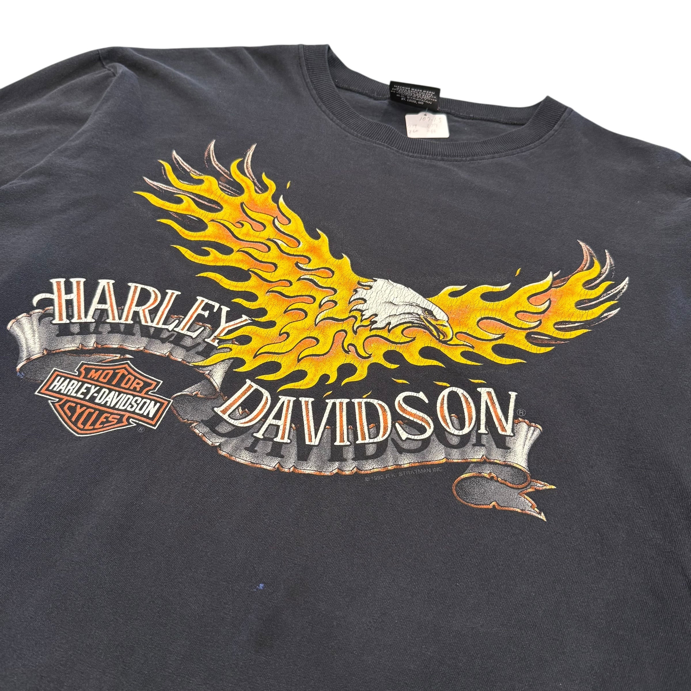 ｲｰｸﾞﾙ×ﾌﾚｲﾑ】90's Harley Davidson L/S T-shirt | spike osu