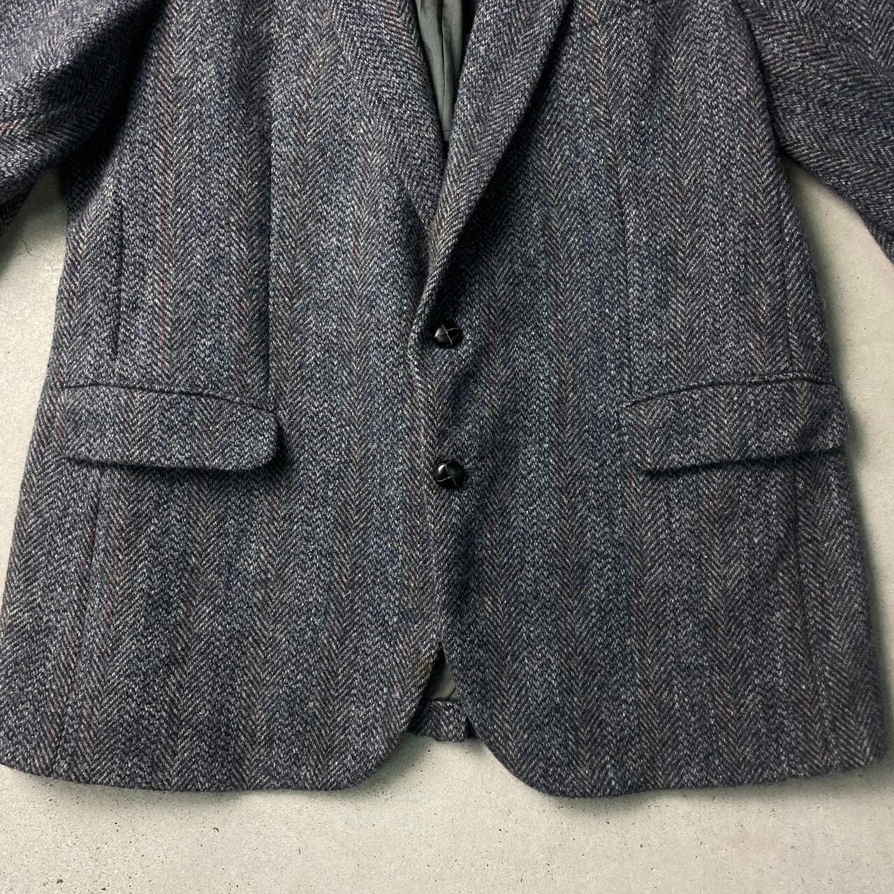 80年代 USA製 HARRIS TWEED ハリスツイード ウールテーラード 