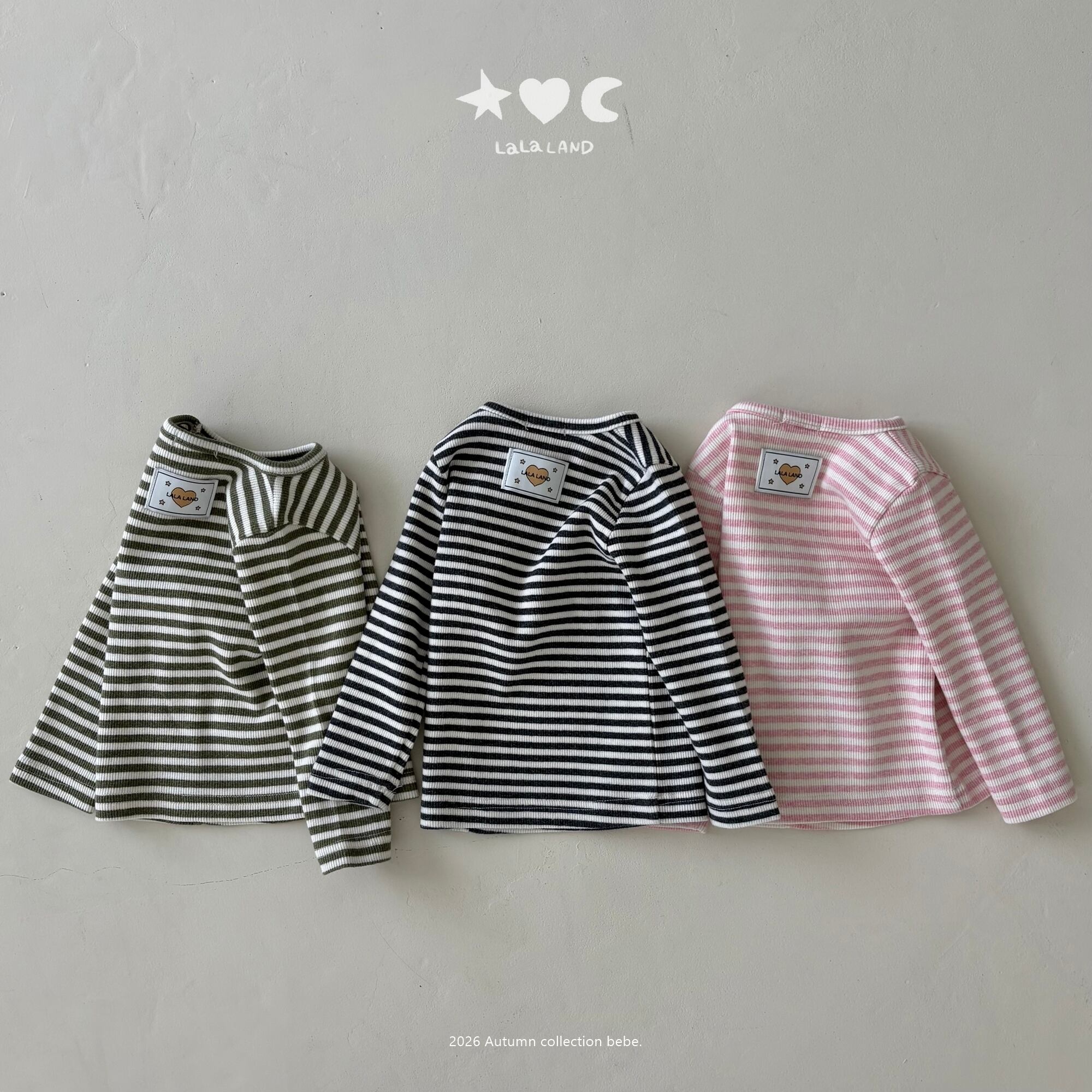 bebe striped stretchy tee【lalaland】※9月下旬〜10月上旬発送予定