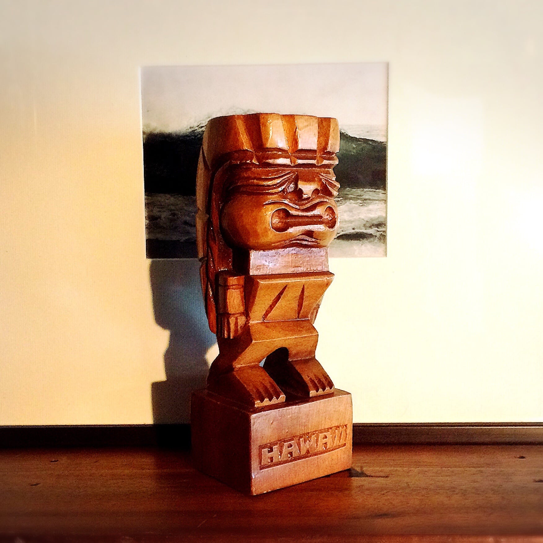 HAWAIIAN TIKI HAWAII TIKI ハワイ ティキ 20cm 置物 木彫り