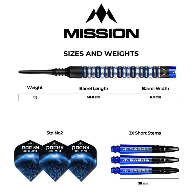 rock josh 18g ersports_132000667000 ソフトダーツ用バレル ダーツ