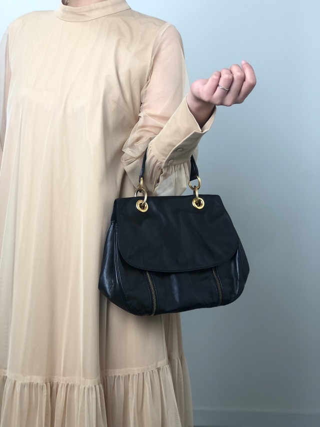 CELINE セリーヌ ショルダーバッグ ブラック レザー 2way vintage ヴィンテージ オールド uezhmr