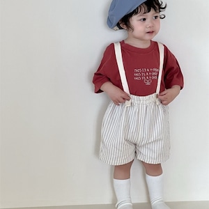 【BABY】ストライプサロペット