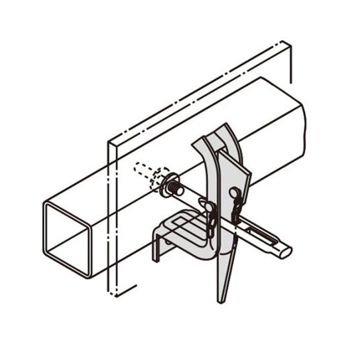 KS タイ当板 角パイプ用 L型 60角用 50個 国元商会 クニモト 0001060 kms