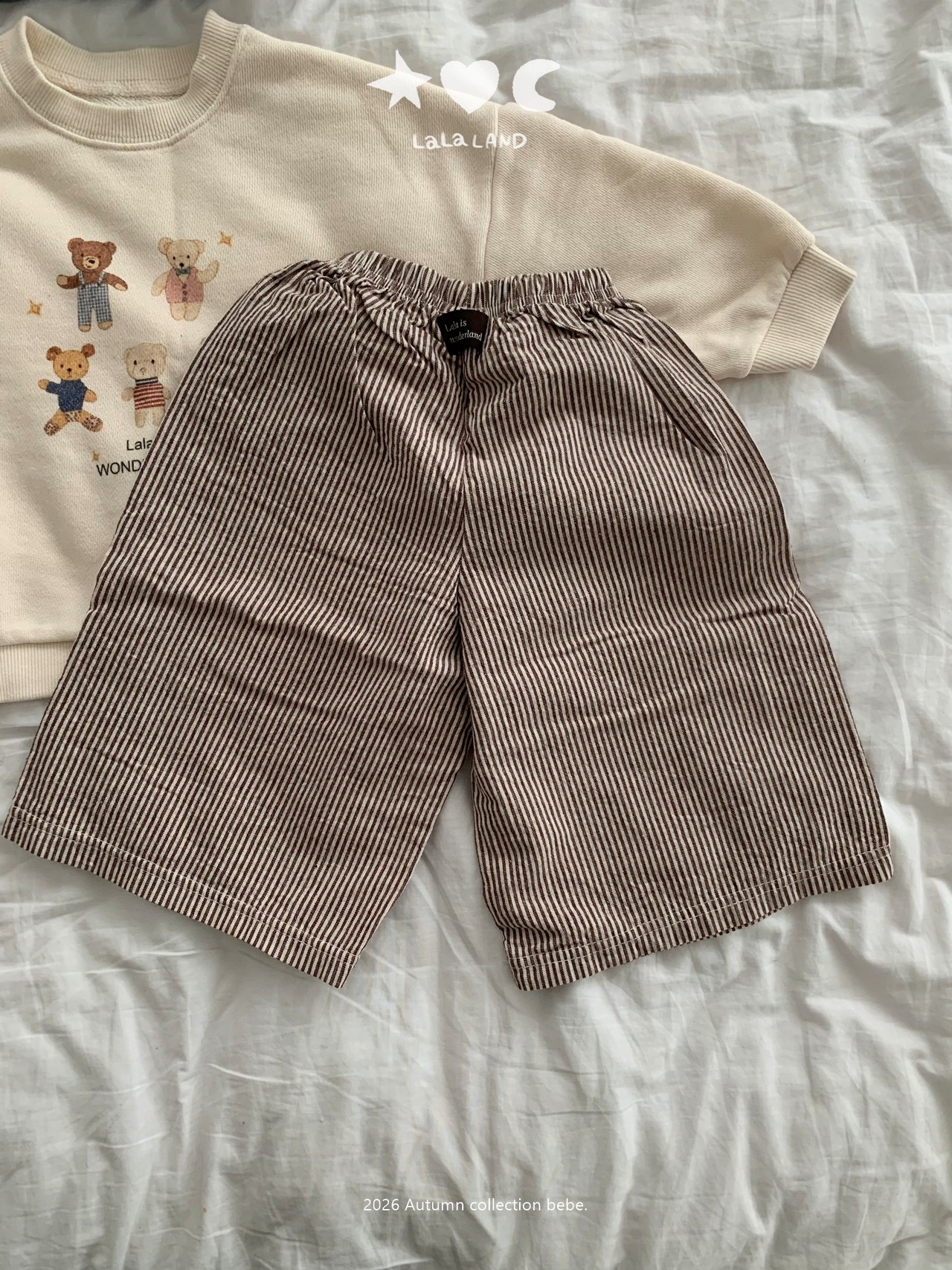 韓国子供服 / LALALAND / 26Autumn / ベベ ファイン ワイドパンツ / 秋服 / ベビー *6M~18M*