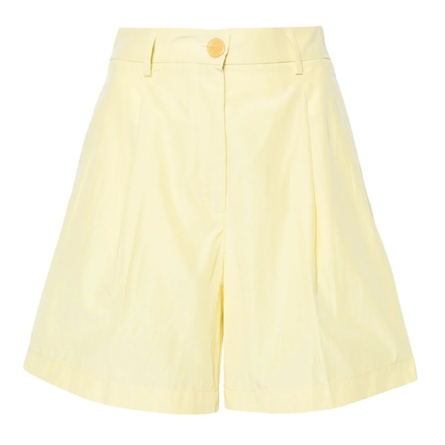 forte_forte　POLYESTER COTTON SHORTS　YELLOW