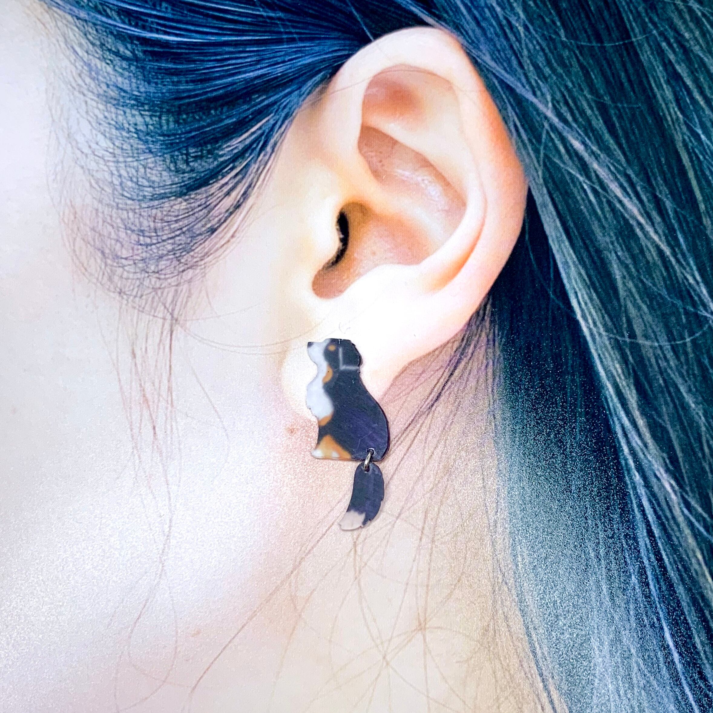 バーニーズマウンテンドック【しっぽが揺れる＊犬ピアス】 | まふぃん