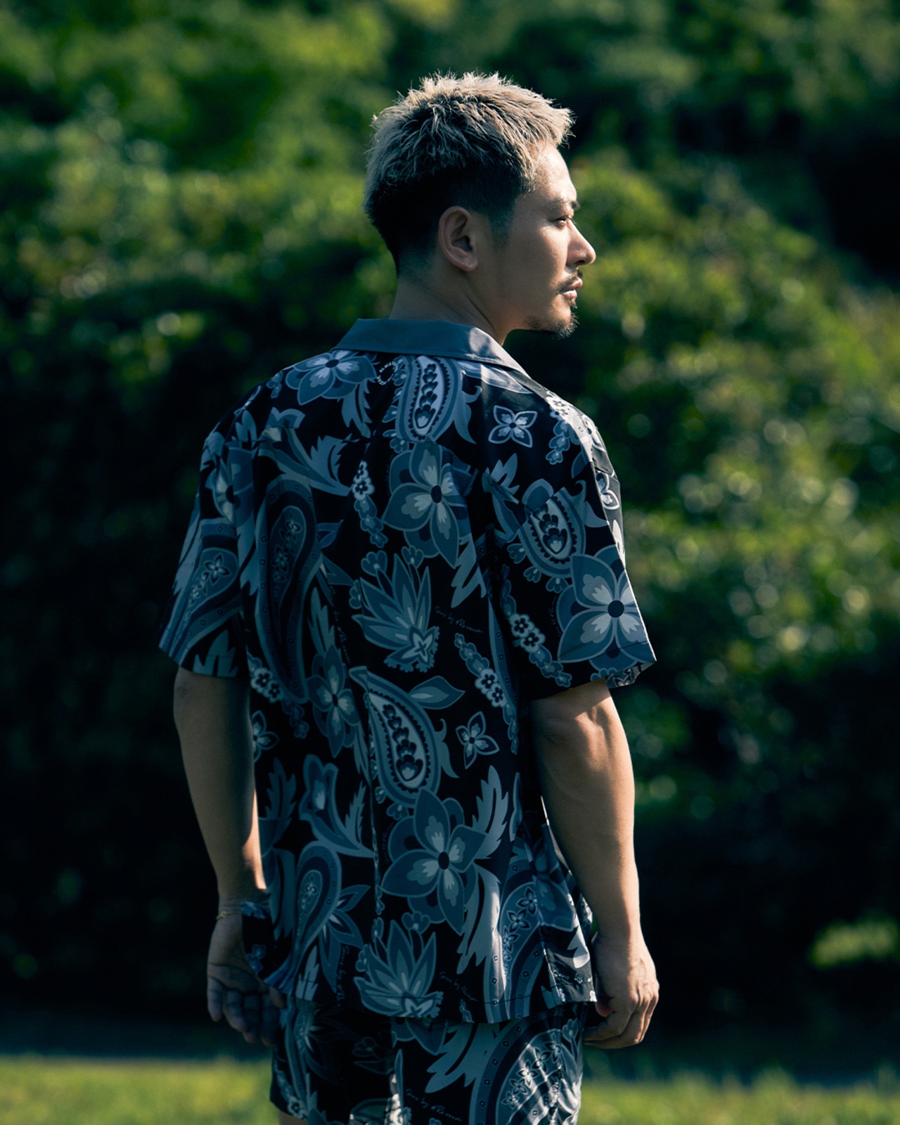 【SUNS】PAISLEY PATTERN OPEN COLLAR SHIRTS［RSS025］