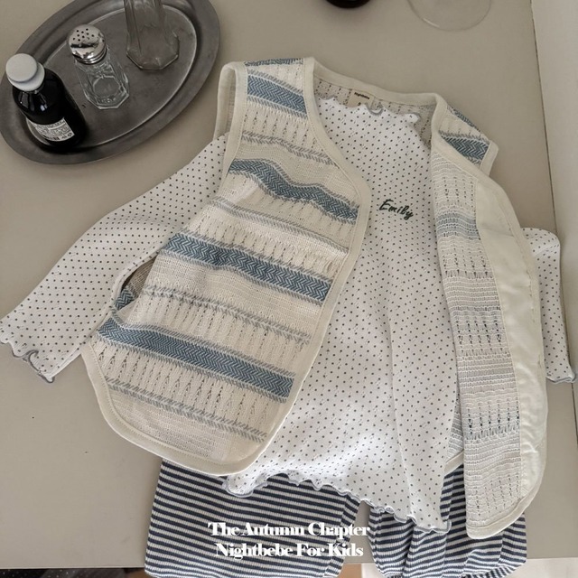 [即納M]≪nightbebe≫mellow vest blue 8