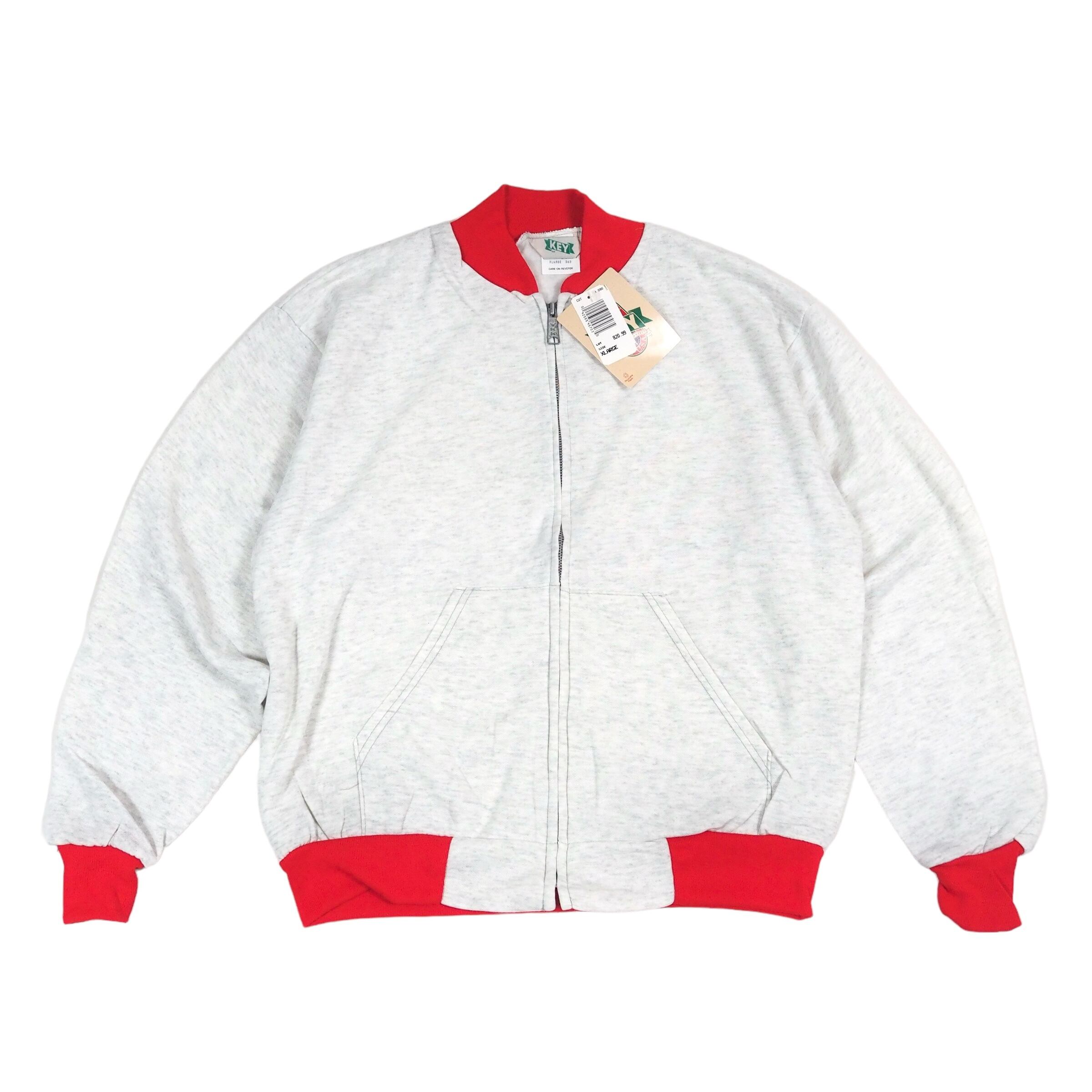 【NOS】KEY IMPERIAL zip up sweatshirt XL USA製 /80's キーインペリアル ジップアップスウェット