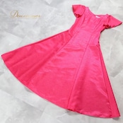 フラダンス 衣装 ワンピース ドレス Hula Ku ピンク系 セキノレーシングスポーツ 日本製 ワンカラー 無地 シンプル かわいい 華やか 鮮やか 明るい ダンス衣装 ハワイアンダンス レディース ハワイアン アロハ フラ ダンス レッスン 練習