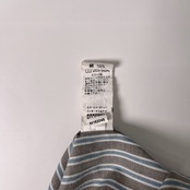 L.L.Bean エルエルビーン ストライプ BD 半袖シャツ L/ブラウン ブルー/コットン