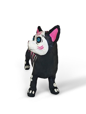 ヴィンテージ雑貨 ハンドメイド メキシコ紙彫刻ドッグ