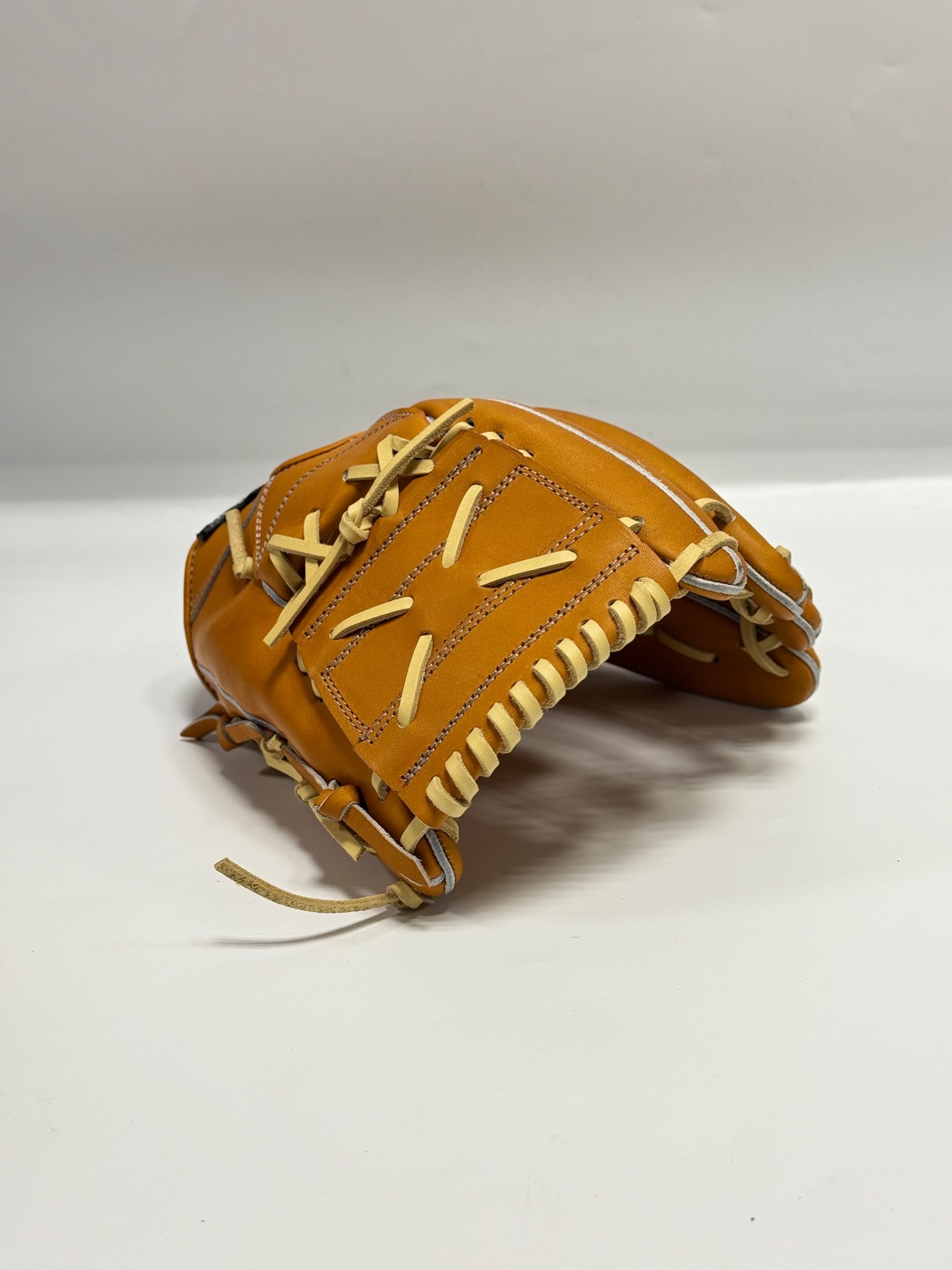 GSｰゴリラスポーツ　スタンダートモデル　軟式仕様　当て挟み型・改　コルク×キャメル　ステッチカラーグレー・画像4