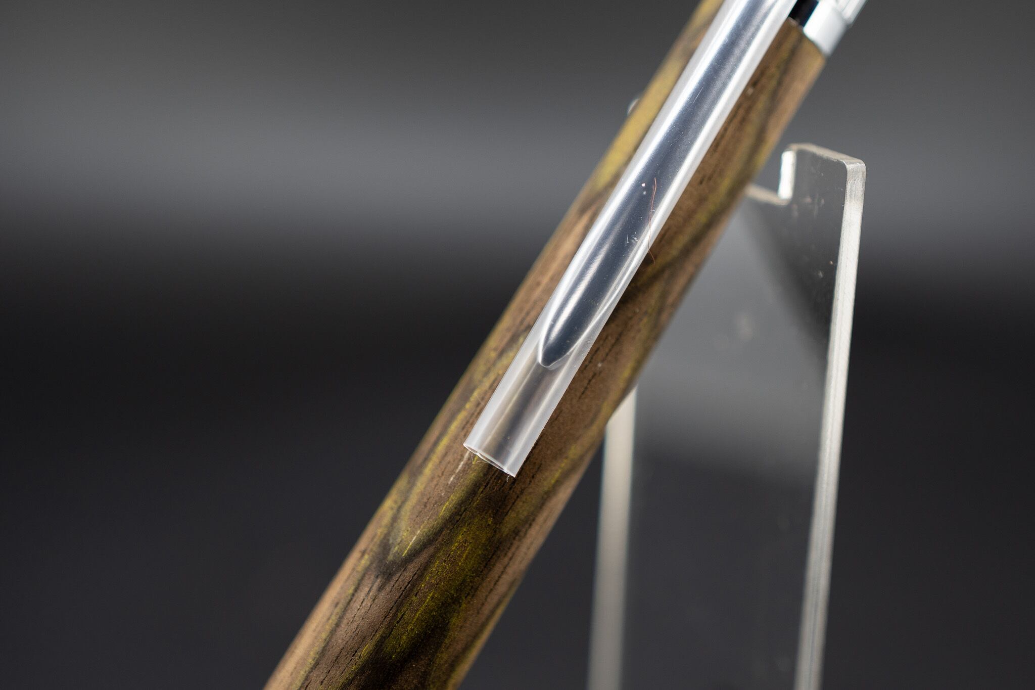 【魅惑の黒い紋様】黒柿 孔雀杢 極上 ⑥ silver BP