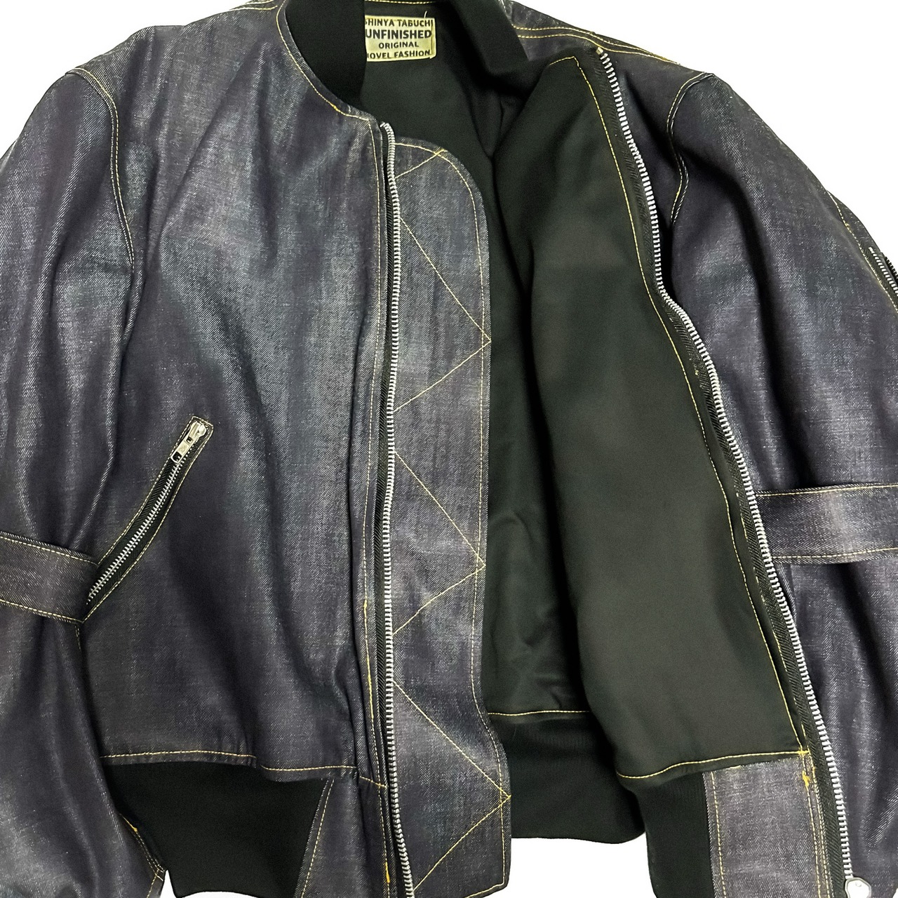 UNFINISHEDボンテージMA-1岡山デニム2023081