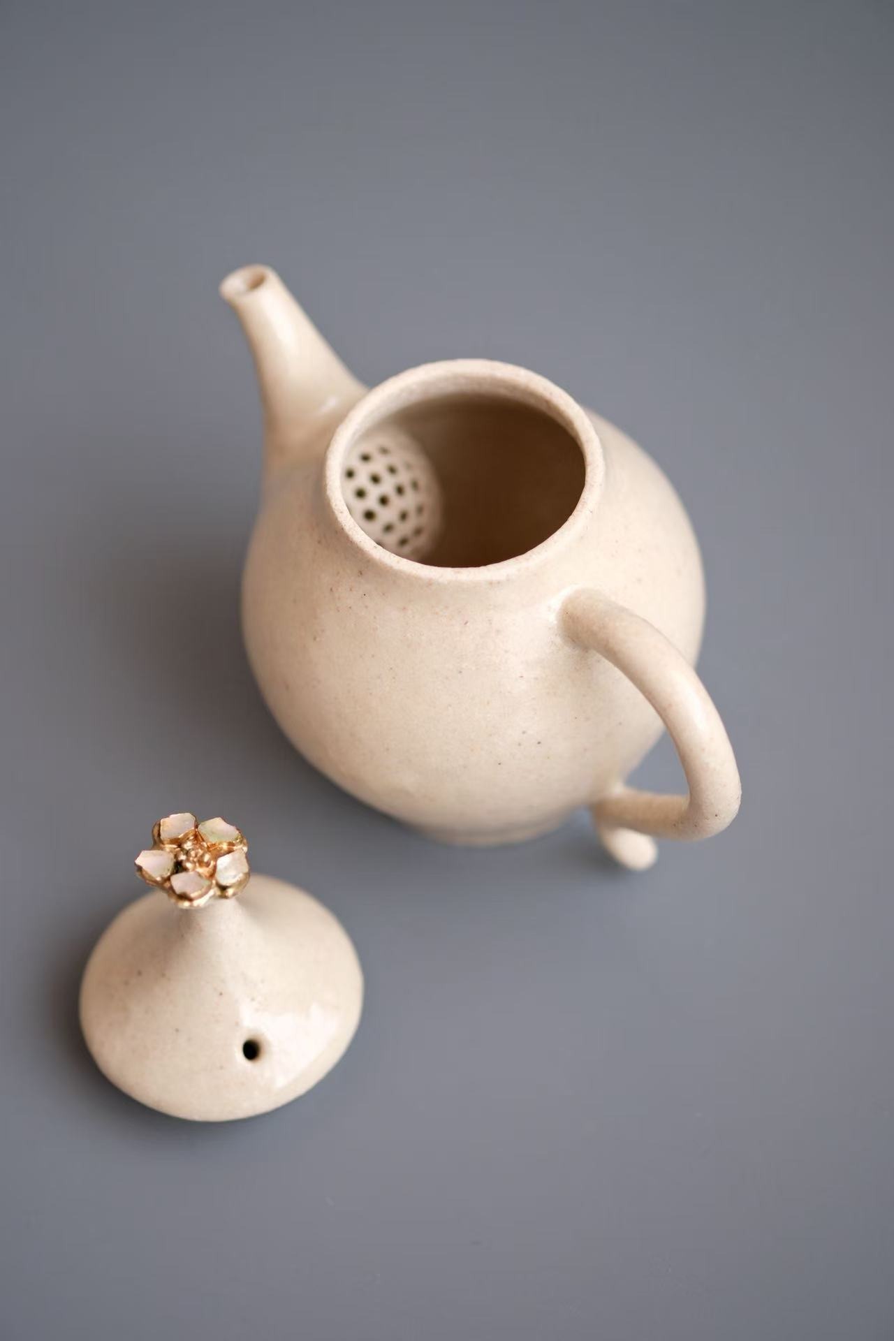 林潤一郎 Junichiro Hayashi - 白磁茶壺 teapot
