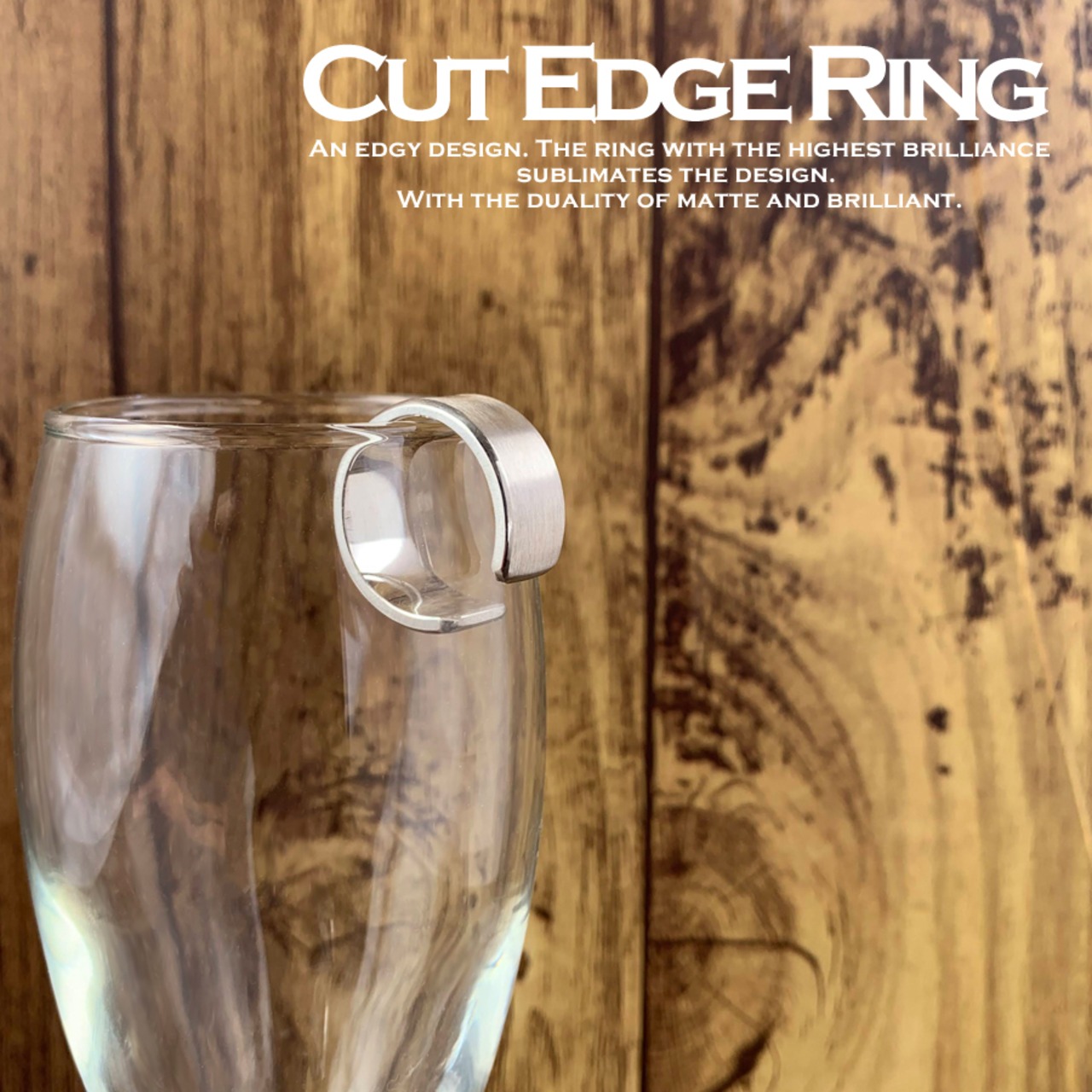 シルバーカットエッジリング