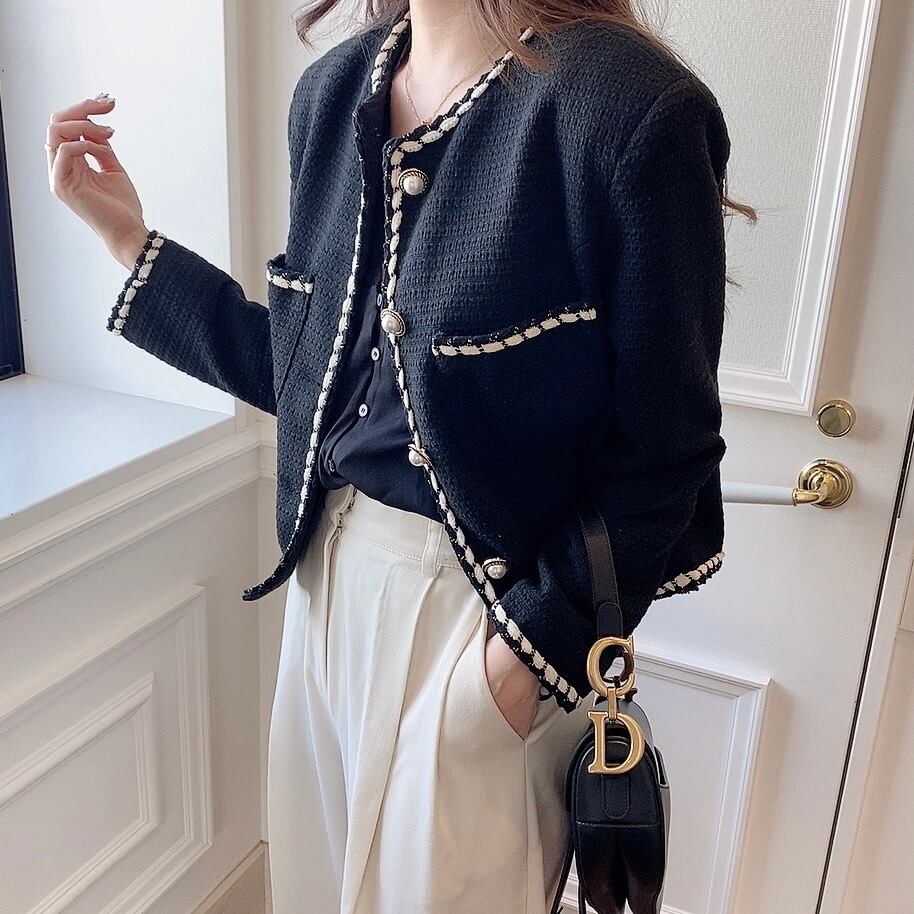 Tweed jacket /black (3月下旬〜4月上旬頃発送予定)