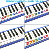 Melody Merry ドレミが学べるシール (なまえシール付き) DN-1鍵盤ハーモニカやトイピアノに使える再剥離可能な音階シール