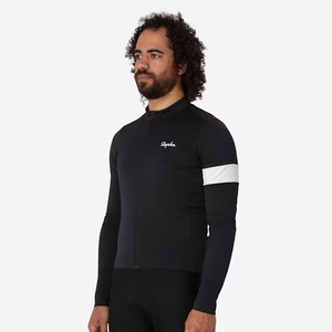 RAPHA MEN'S CORE THERMAL LONG SLEEVE JERSEY BLACK/WHITE