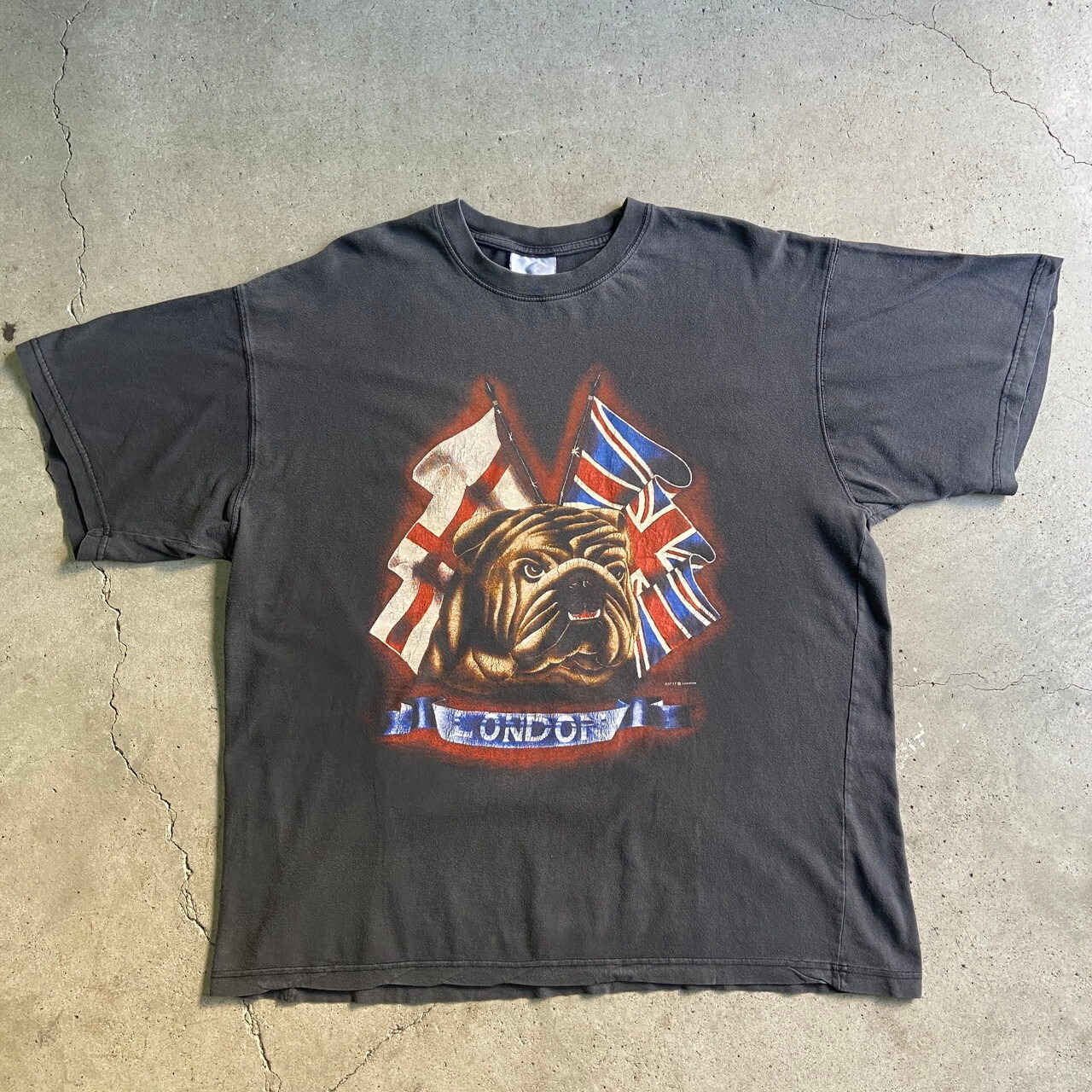 シングルステッチヴィンテージTシャツアニマルブルドック犬TシャツXL