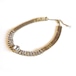 80s Vintage clear rhinestones gold choker necklace