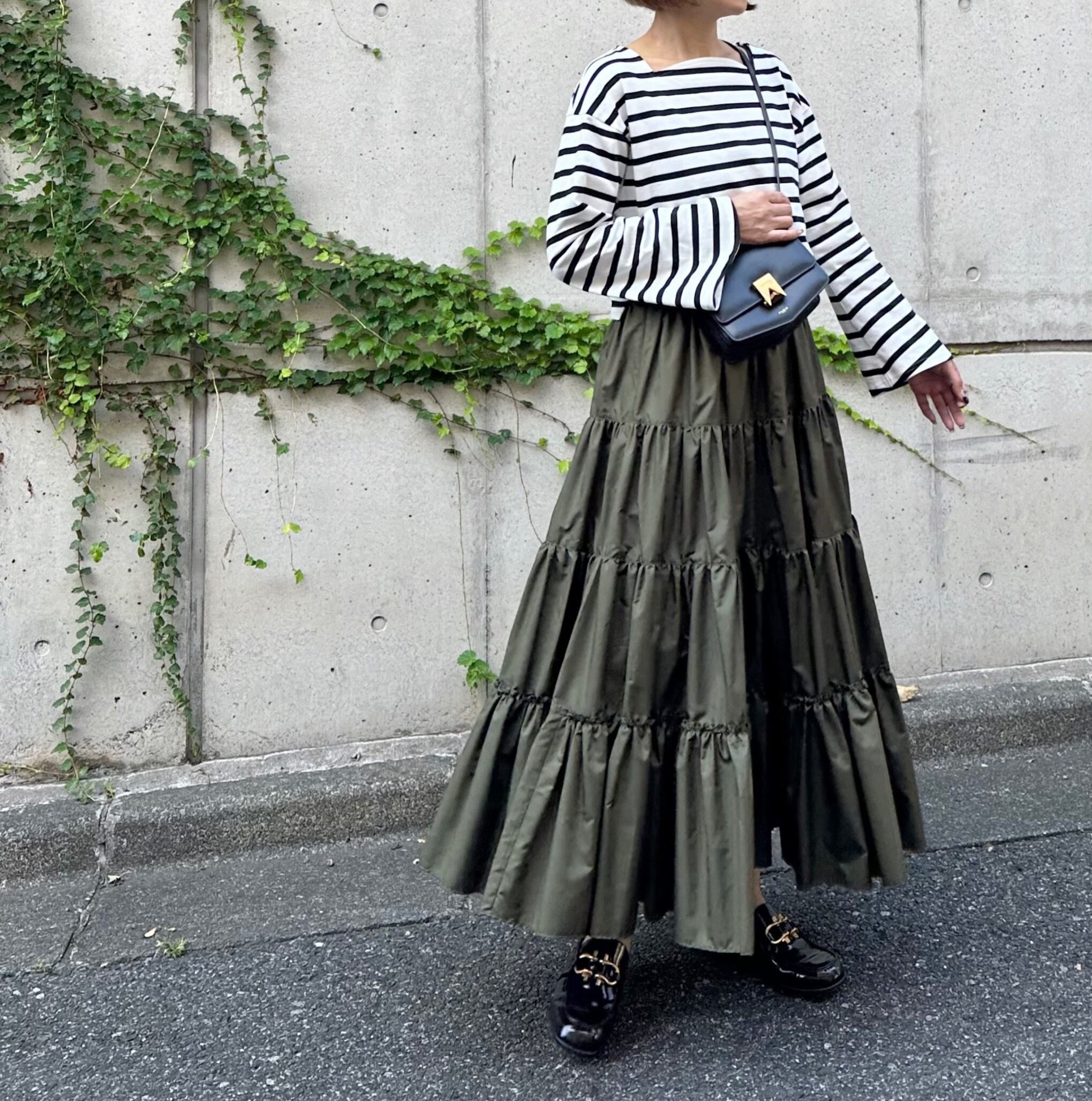 ティアードスカート Aki ブラック | Cygne｜フレアスカート 