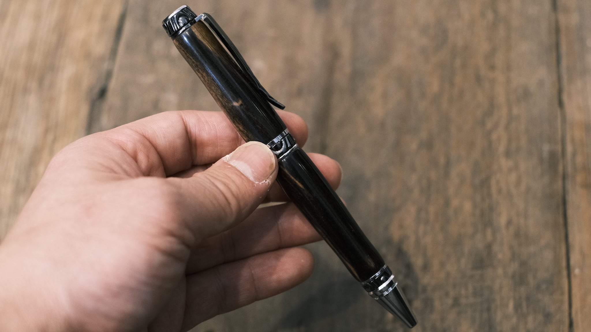 Rasen KOKUTAN 黒檀製ボールペン かねせん工房】ボールペン（黒檀） | Bond shop