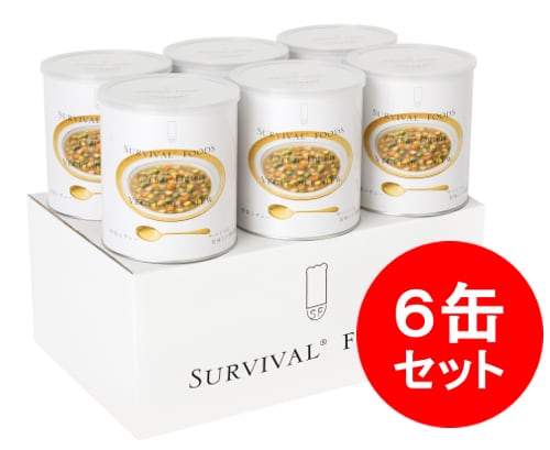 サバイバルフーズ 小缶 クラッカー 6缶セット 24度以下で25年保存