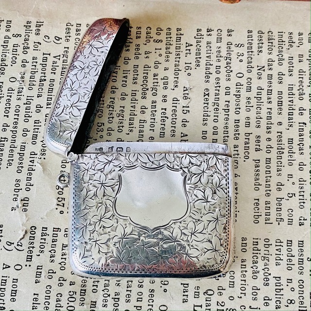 ☆1903年 英国 ☆アンティーク 純銀製 マッチケース イギリス 38.5g 