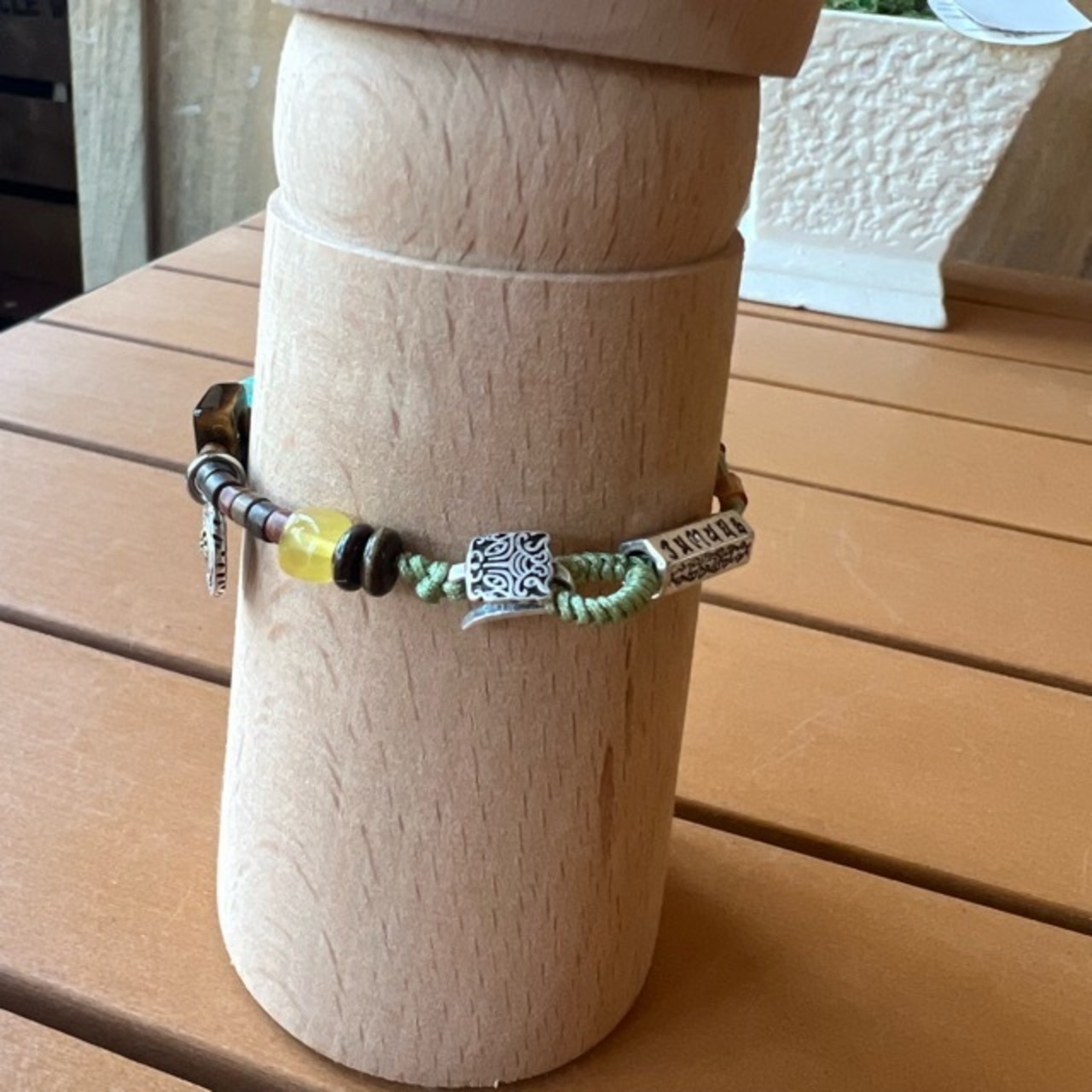 TOPANGA Accessory　Green Stone Bracelet  　Size 17cm　19cm 　グリーンストーン　bracelet　ブレスレット　Jewelry ジュエリー