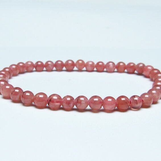 インカローズ ブレスレット 5mm ロードクロサイト ブレス 一点物 メール便可 [M便 1/10] 111-46677