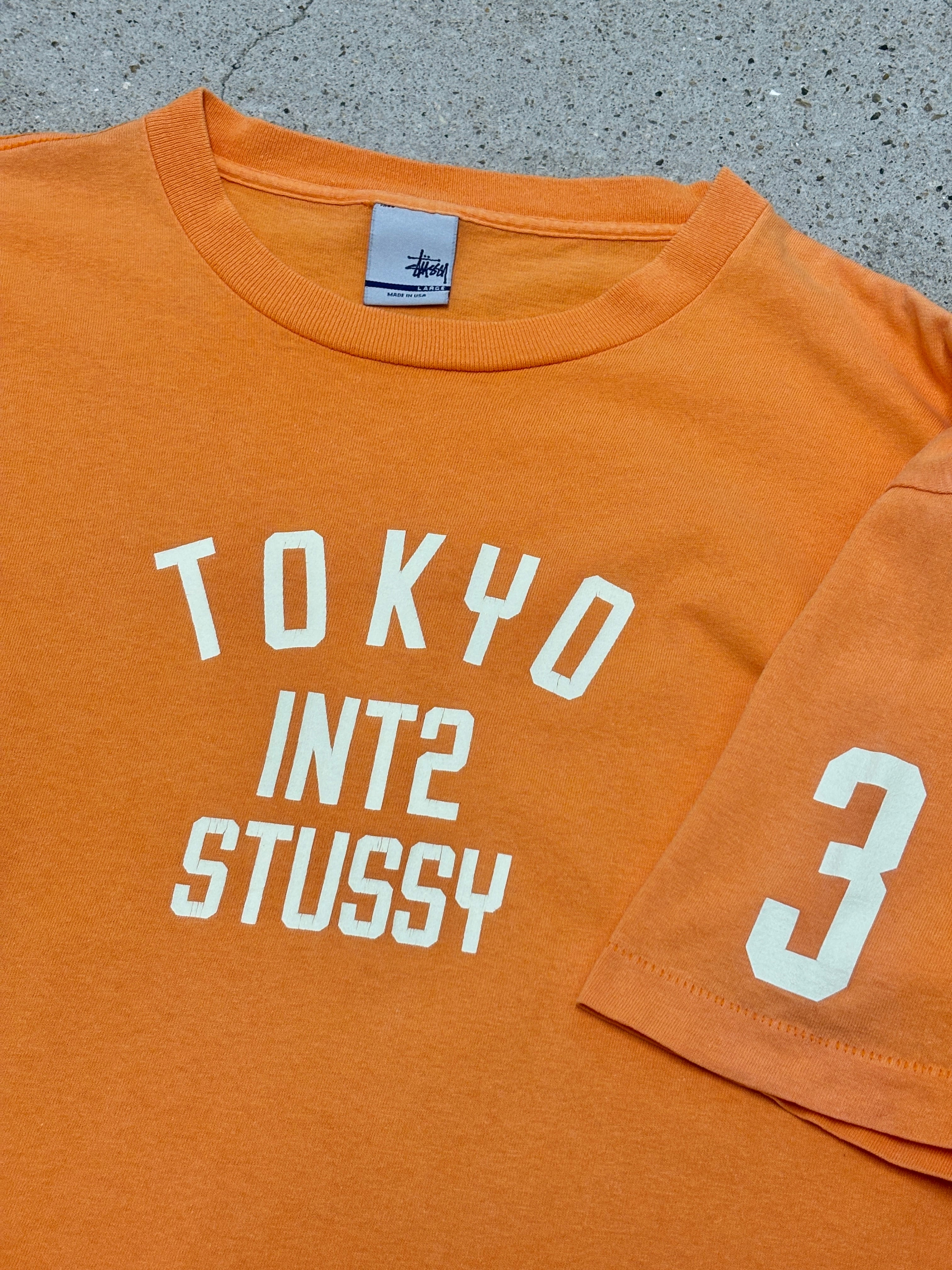 00s OLD STUSSY/TOKYO INT2 print Tee/USA製/銀タグ/L/都市 00s OLD STUSSY/TOKYO INT2 print Tee/USA製/銀タグ/L/都市