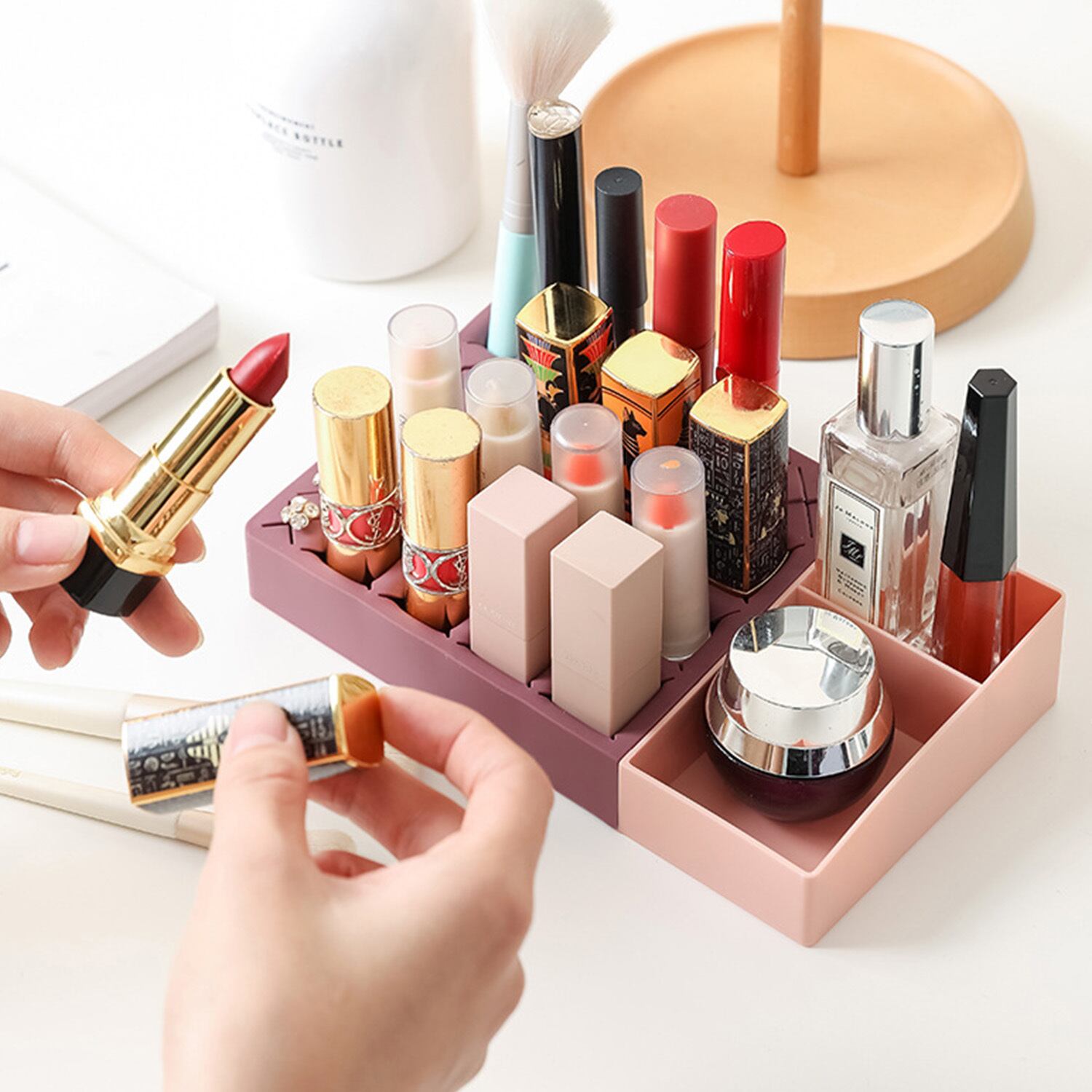 リップ収納 ネイルラック ネイル置き 多機能 化粧品収納 口紅 収納