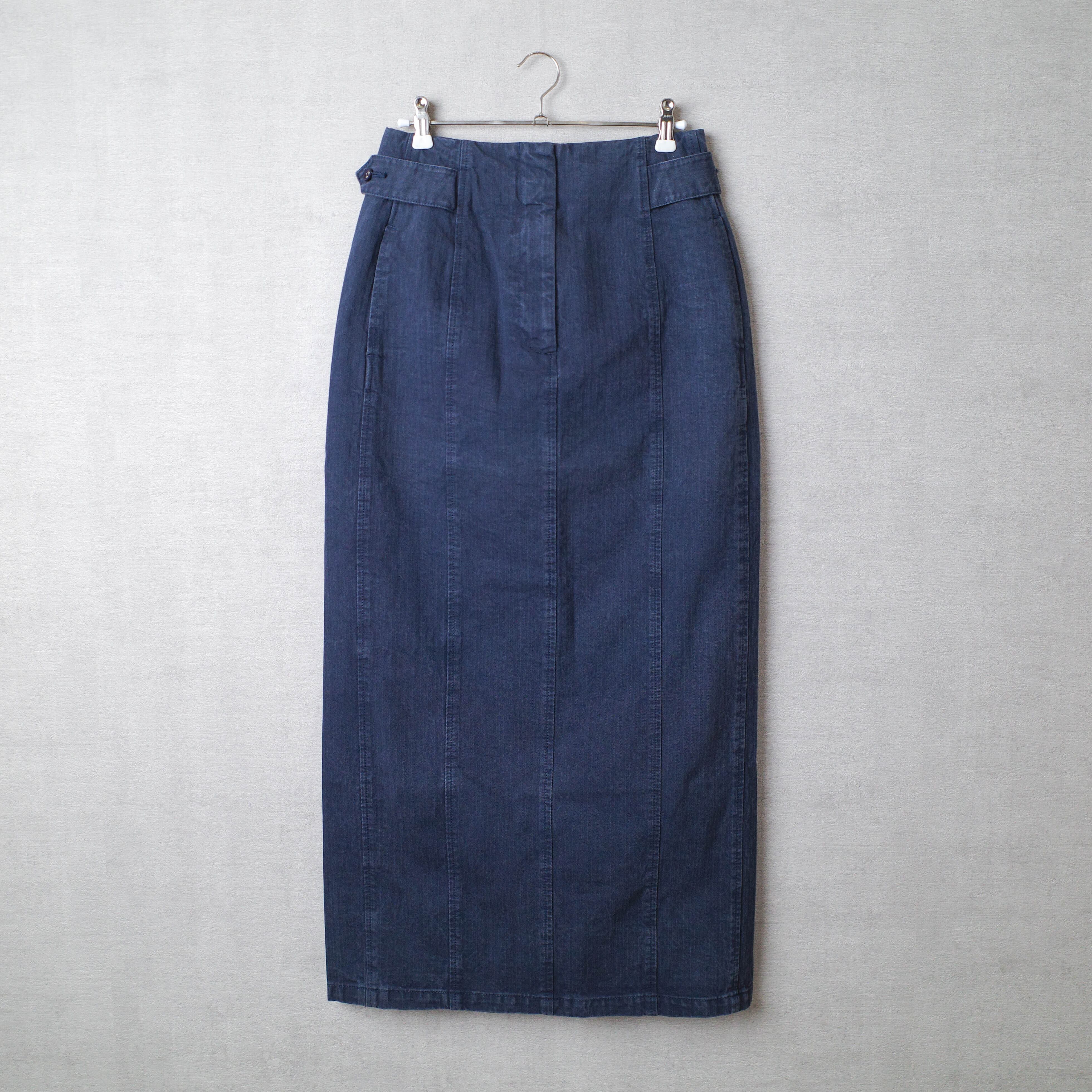 [NEW] BLACK by MOUSSY	JAPAN MADE HERRINGBONE PENCIL SKIRT NAVY 070BA311-0030
