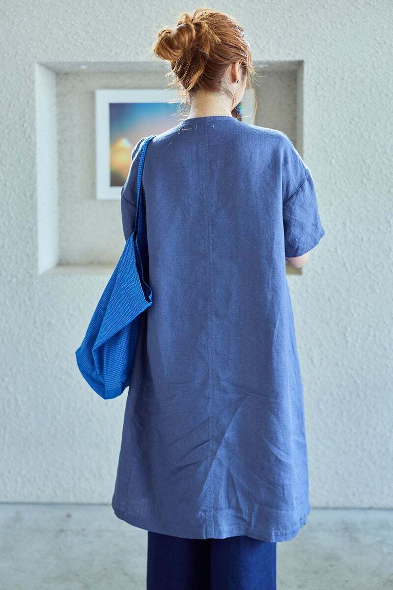 fog linen work │ヘルガチュニックワンピース（リネン100％・普通地